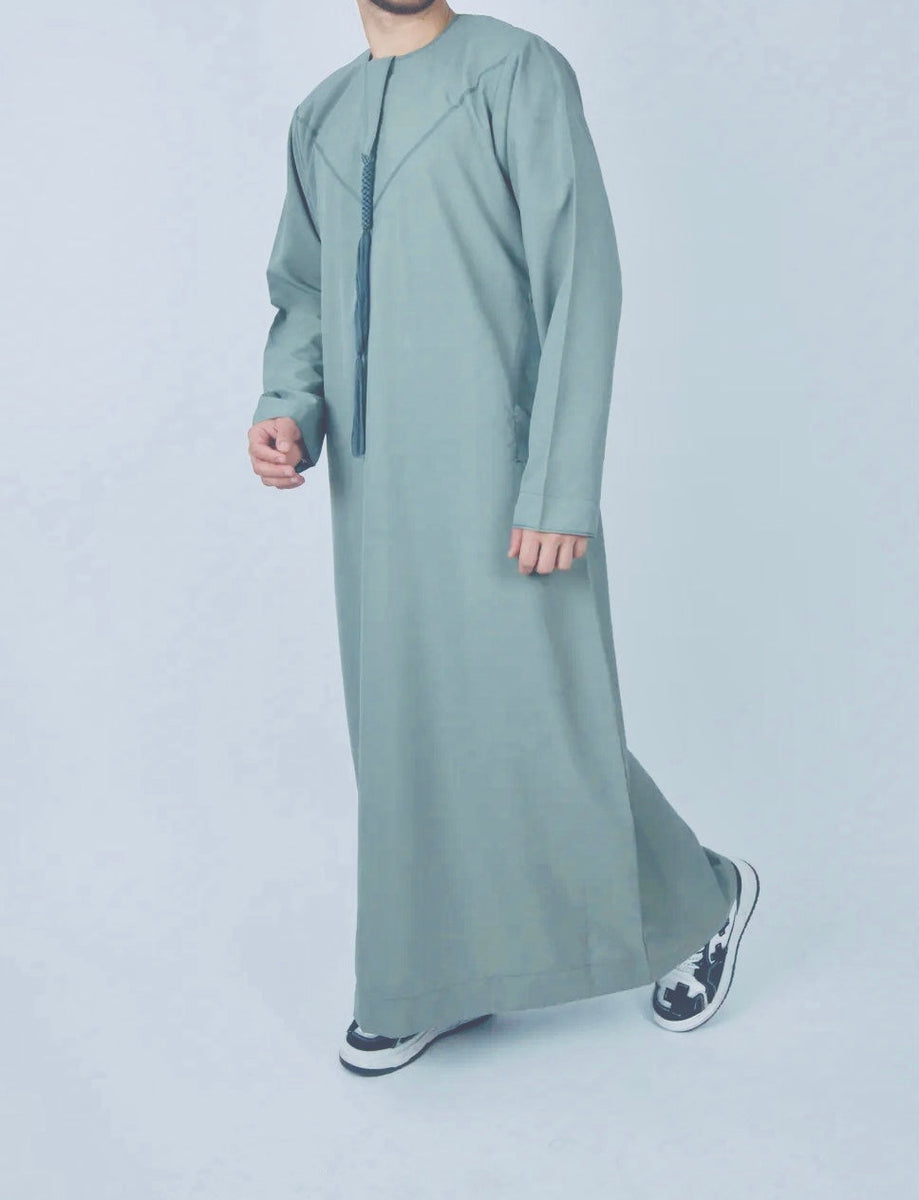 Thobe émirati Zippé Slim Fit Taille 62 – Fabrication UAE, Lavable En Machine